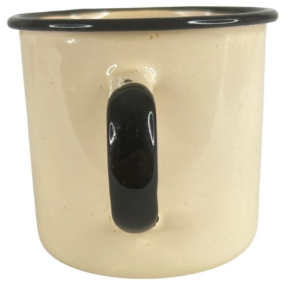 Vintage Enamel Childrens Mug Donkey Playing Cello Cup Novelty - Picture 2 of 10